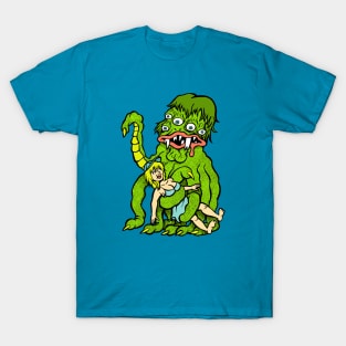 Sea Monster & Blonde Girl T-Shirt